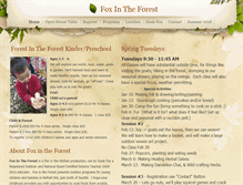 Tablet Screenshot of foxintheforest.com